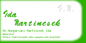 ida martincsek business card